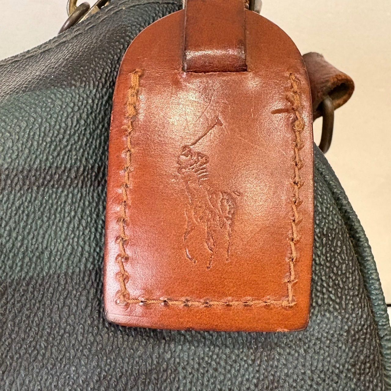 ポロ ラルフローレン/ボストンバッグ】緑 タータンチェック