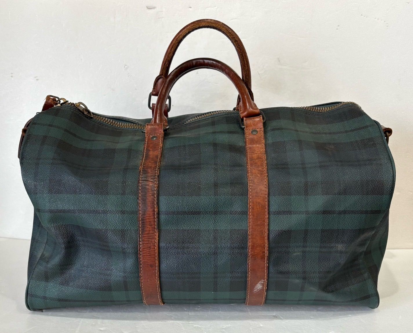 ポロ ラルフローレン/ボストンバッグ】緑 タータンチェック