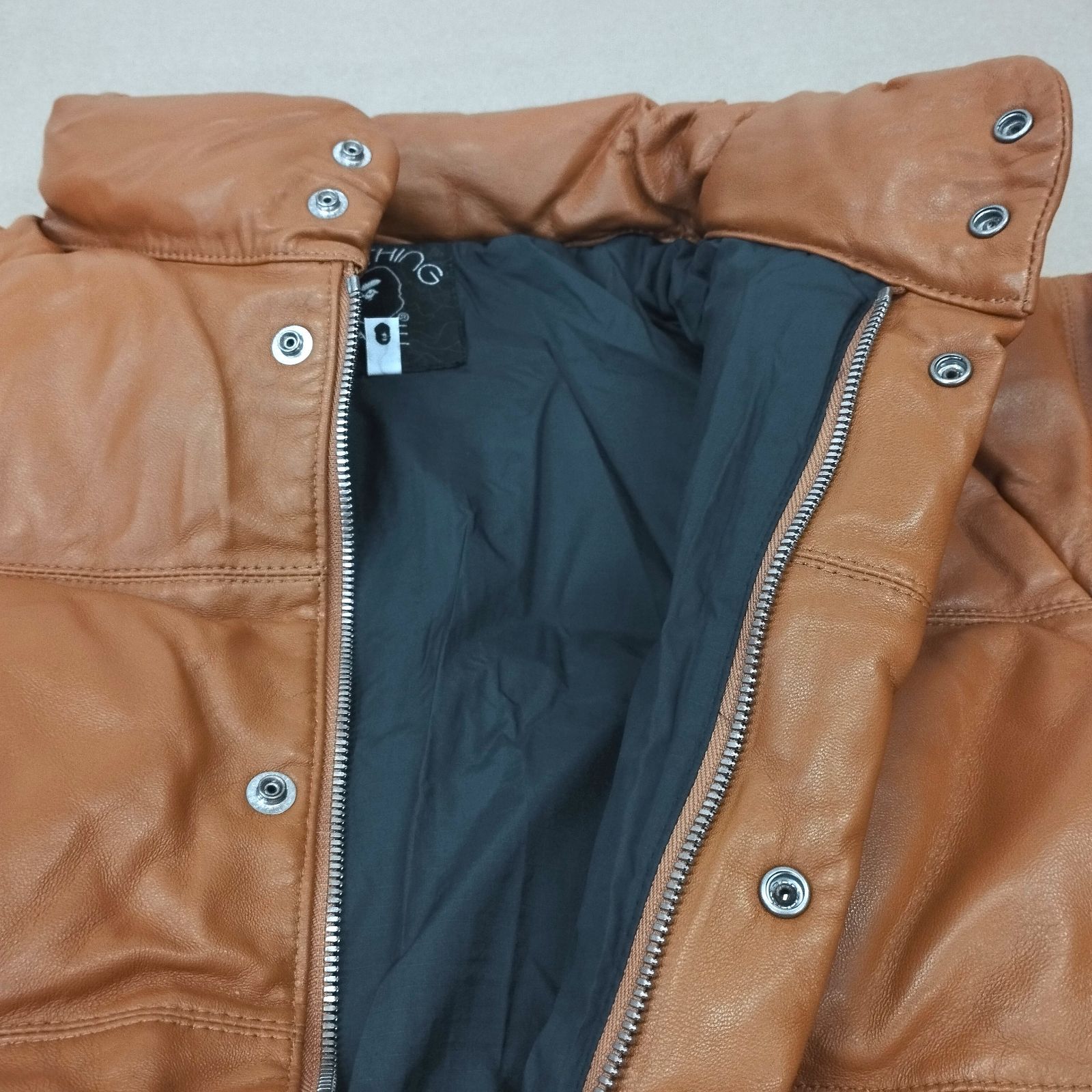 D25913】アベイシングエイプ 07AW NFS Limited LEATHER CLASSIC DOWN 