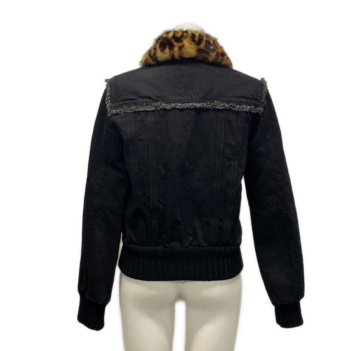 LOUIS VUITTON ルイヴィトン Gジャン サイズ38 M レディース - 072 W 黒×ベージュ 長袖|ミンク|ジップアップ|春|秋 コットン