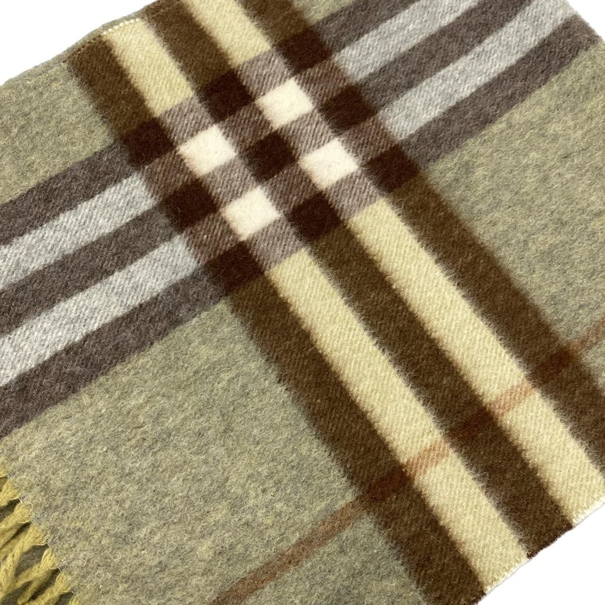 BURBERRY マフラチェック柄 ブラウン ベージュ カーキ系 Burberry LONDON(バーバリーロンドン) マフラー美品 - ダークブラウン