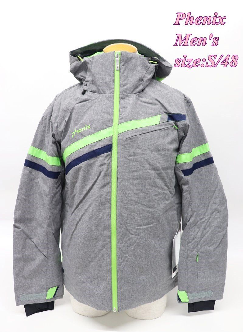 Phenix フェニックス メンズ スキージャケット S|48 グレー×イエローグリーン スポーツ R 2512-006
