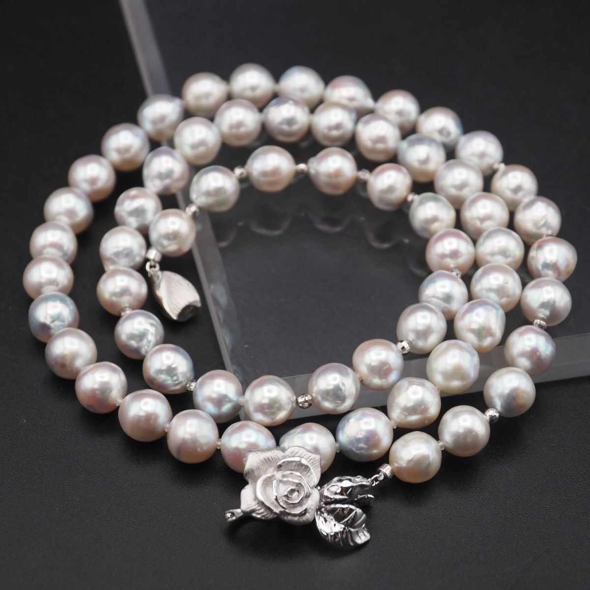 J262 バロックパール 真珠 SILVER PAT JAPAN刻印 ネックレス デザイン