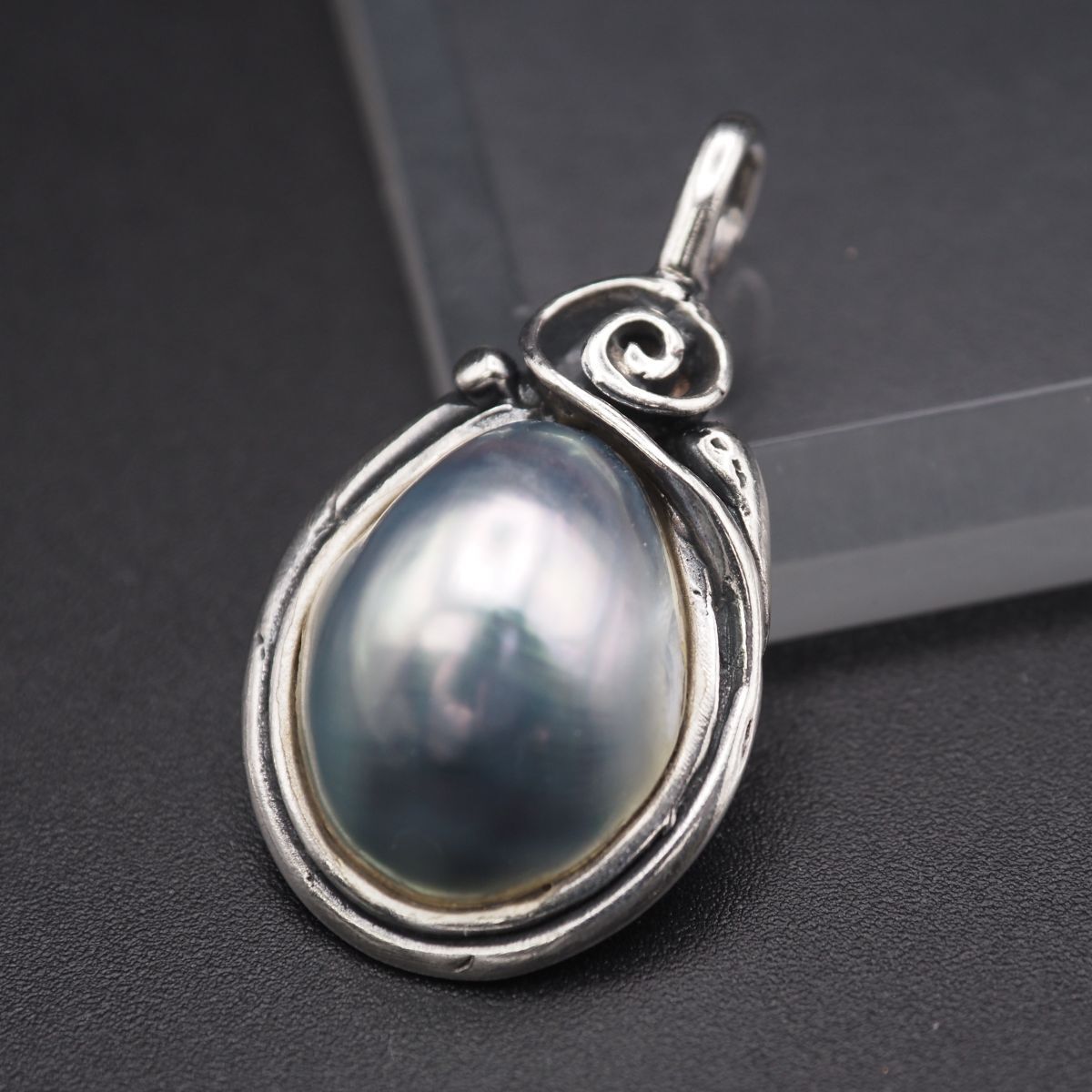 大きいマベパール❇️ペンダントチャーム❇️ J289 マベパール 真珠 925刻印 ペンダント トップ デザイン シルバー