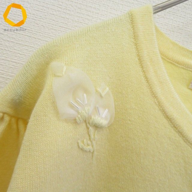 新品タグ付き ギャラリービスコンティ フラワーモチーフ 刺繍 カーディガン ギャラリービスコンティ カーディガン 豪華フラワーモチーフ 薄手 オフ
