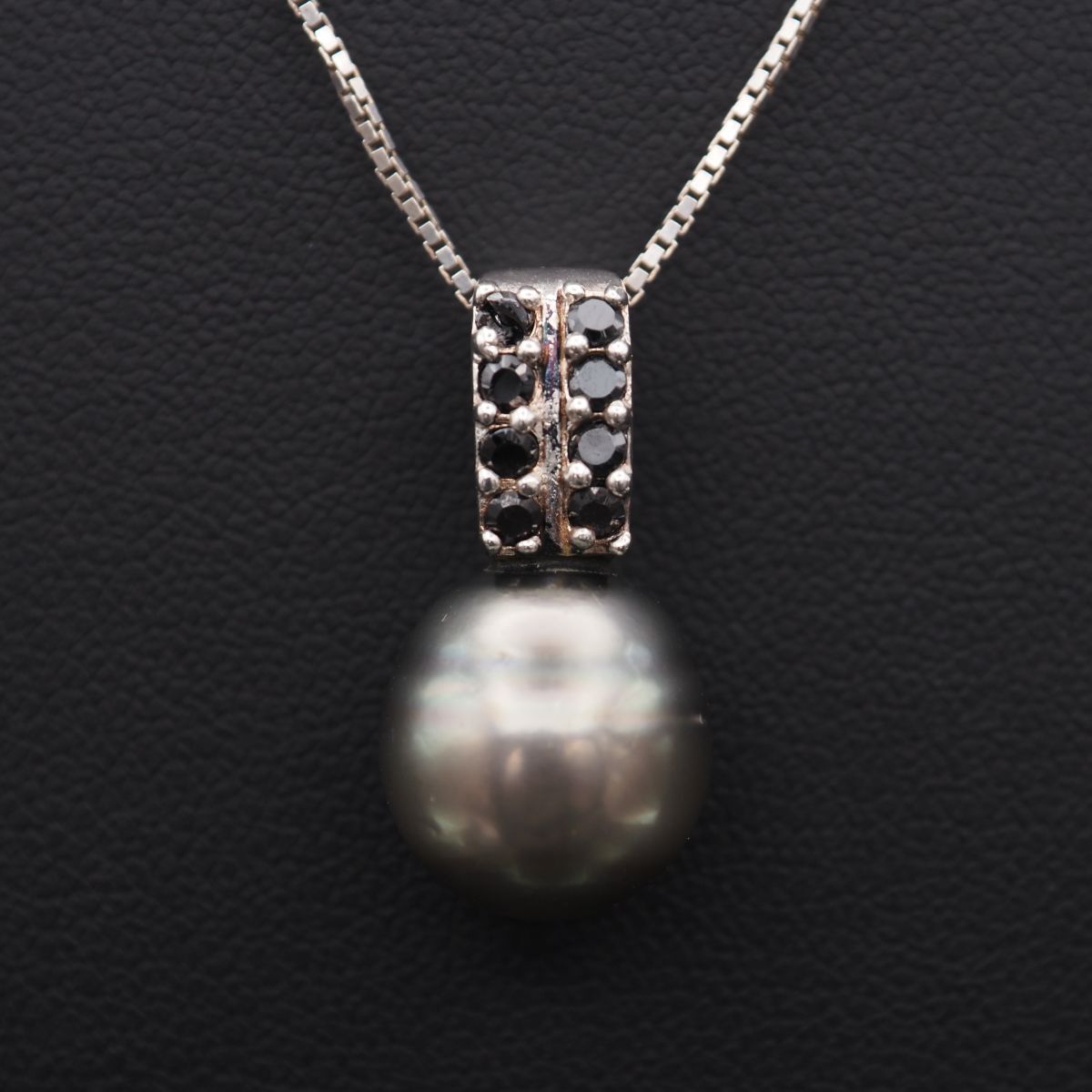 J 259 黒蝶真珠 パール オニキス 925刻印 ペンダント トップ デザイン シルバー チャーム ヘッド 誕生石