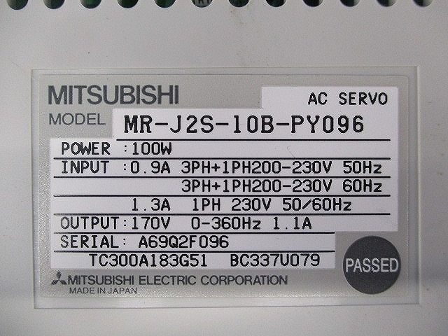 産業用サーボアンプ キズ･汚れ有 MR-J 2 S-10 B-PY 096