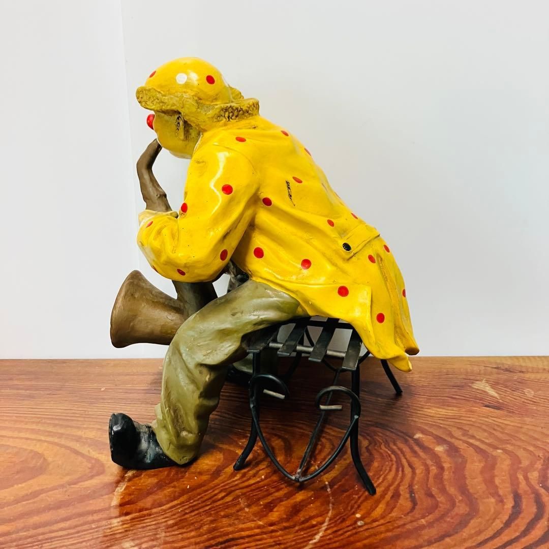 アンティーク　ピエロ置き物　レトロ 昭和レトロ ピエロ置物 オブジェ インテリア 蚤の市｜雑貨屋えこわっか