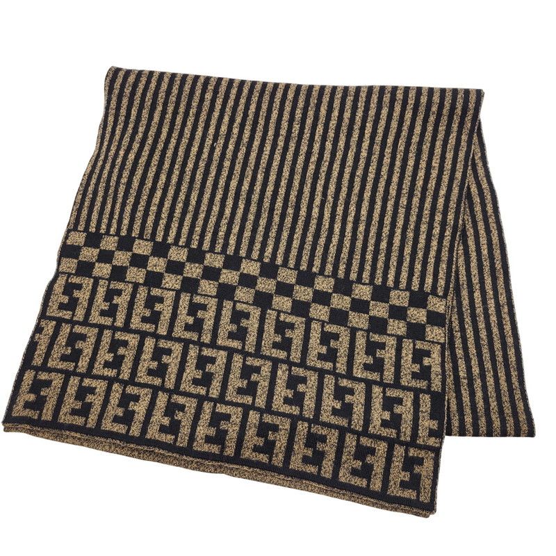 中古品】FENDI フェンディ ZUCCA MUFFLER ズッカ マフラー 【183