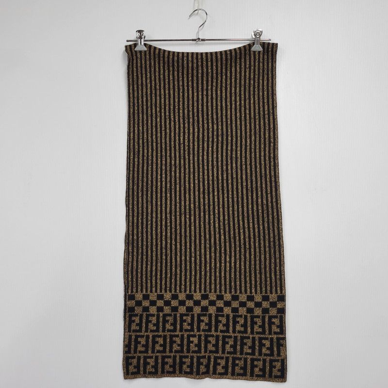 中古品】FENDI フェンディ ZUCCA MUFFLER ズッカ マフラー 【183