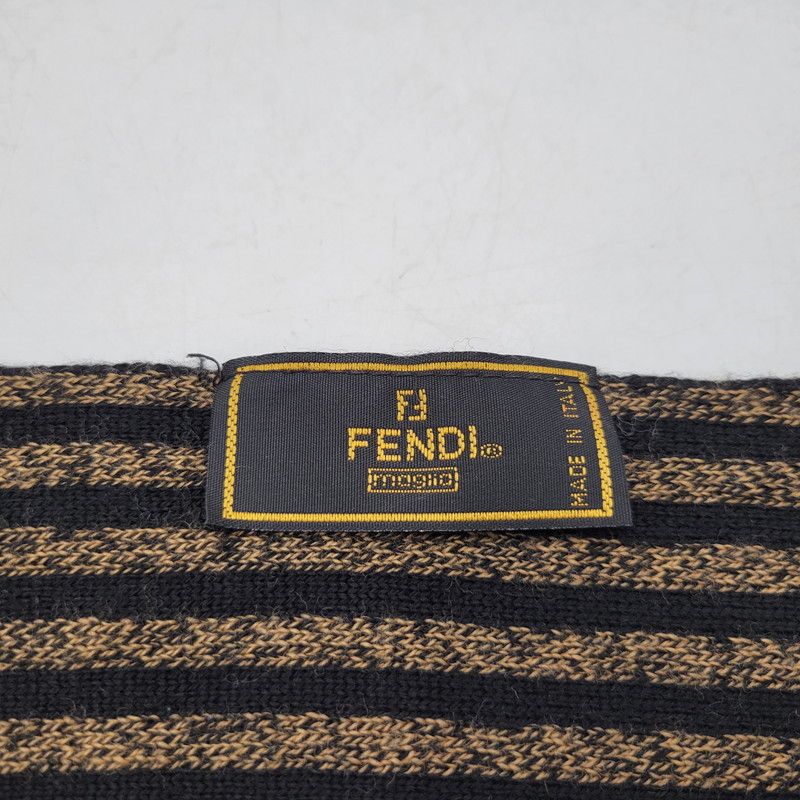 中古品】FENDI フェンディ ZUCCA MUFFLER ズッカ マフラー 【183