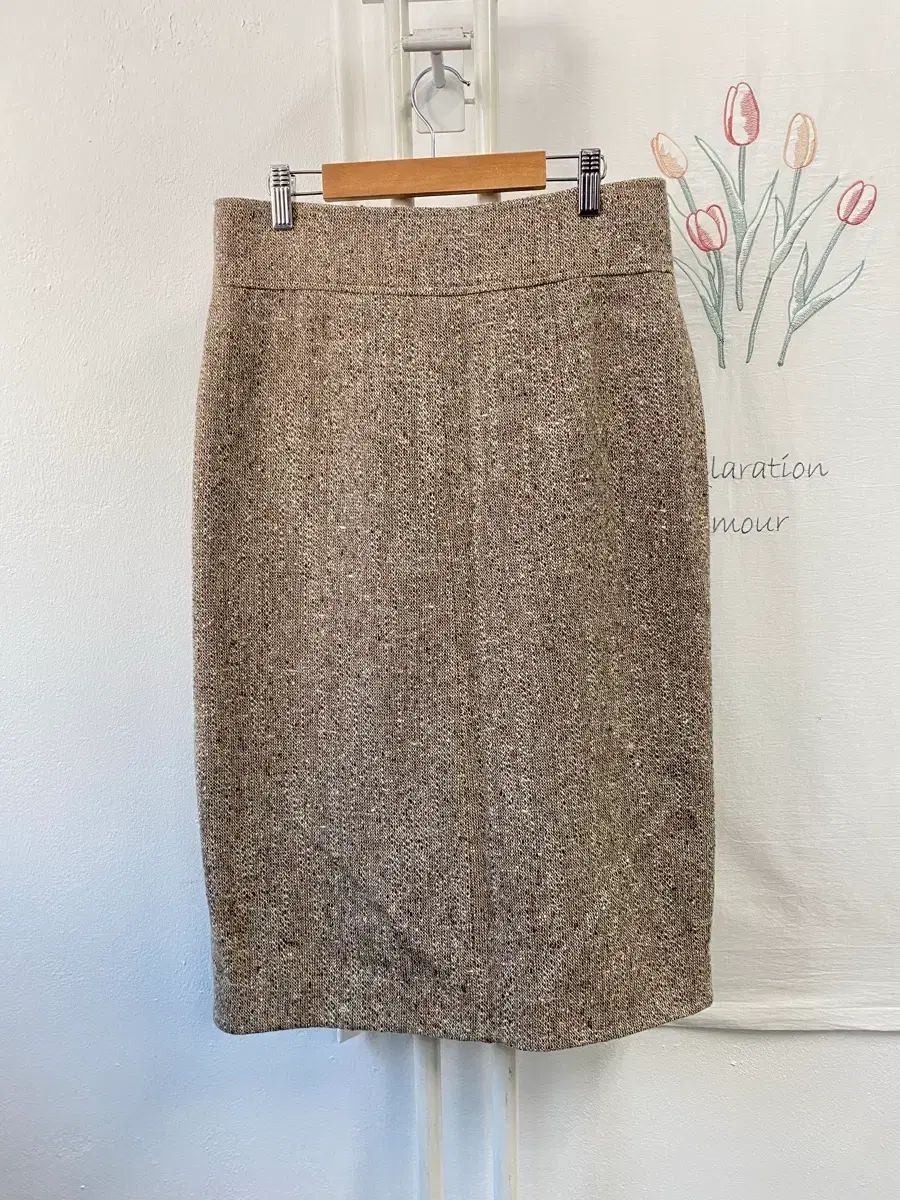 ヴァレンティノ ウール ツイード ボタン ミディ スカート