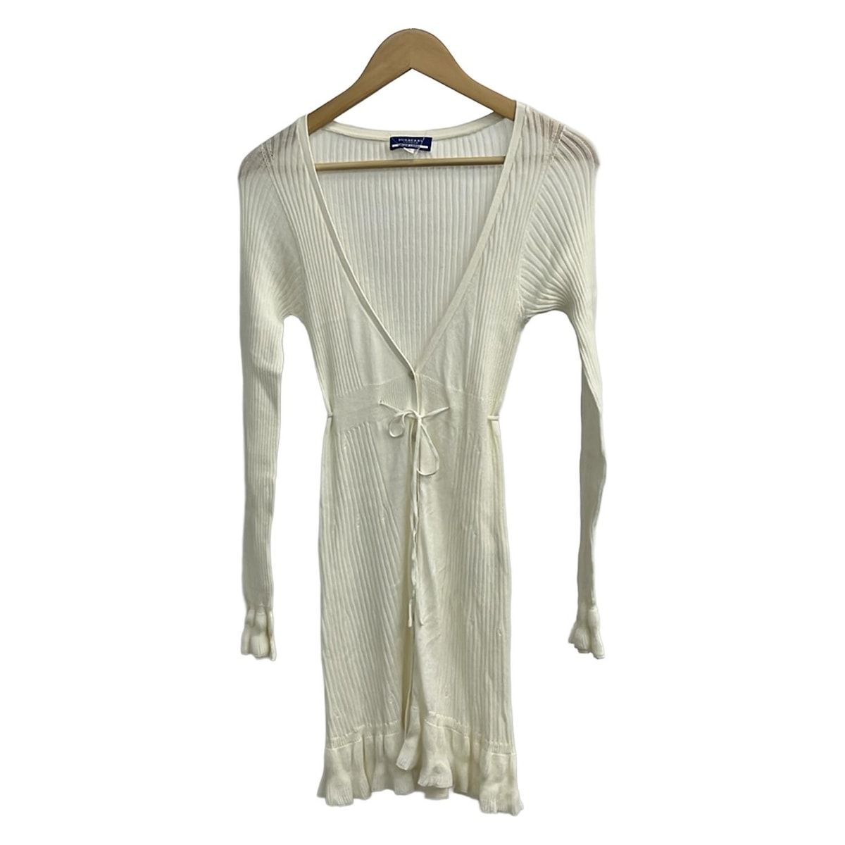 BURBERRY BLUE LABEL フード付き ロングカーディガン　38 BURBERRY BLUE LABEL フード付きロングカーディガン 38 M 中古・古着