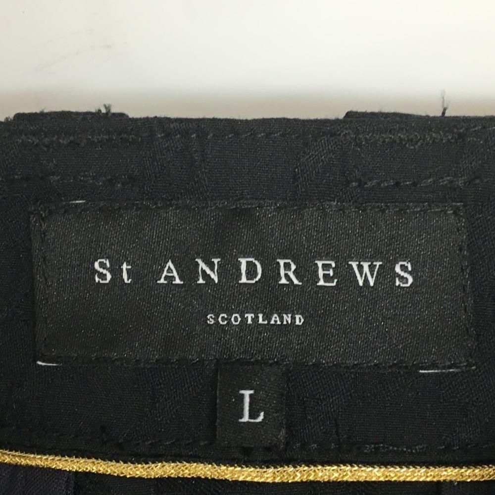 新品】セントアンドリュース スカート 黒×ネイビー ボックスプリーツ