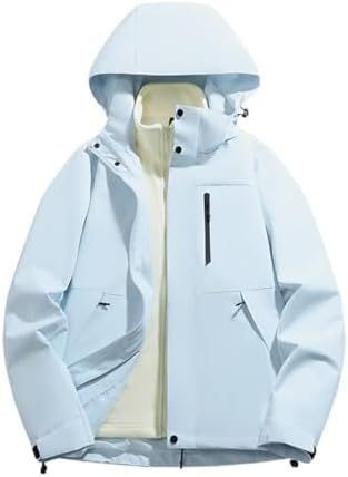 Pikaeyes スキー スノボ 防寒防水ジャケット 男女兼用 冬用 フリース L アイスブルー