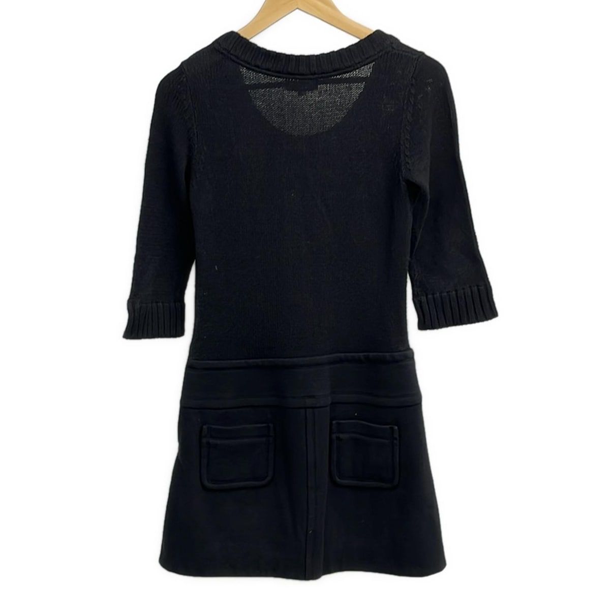 Burberry Blue Label バーバリーブルーレーベル ワンピース サイズ38 M レディース 黒 七分袖 ロング ニット