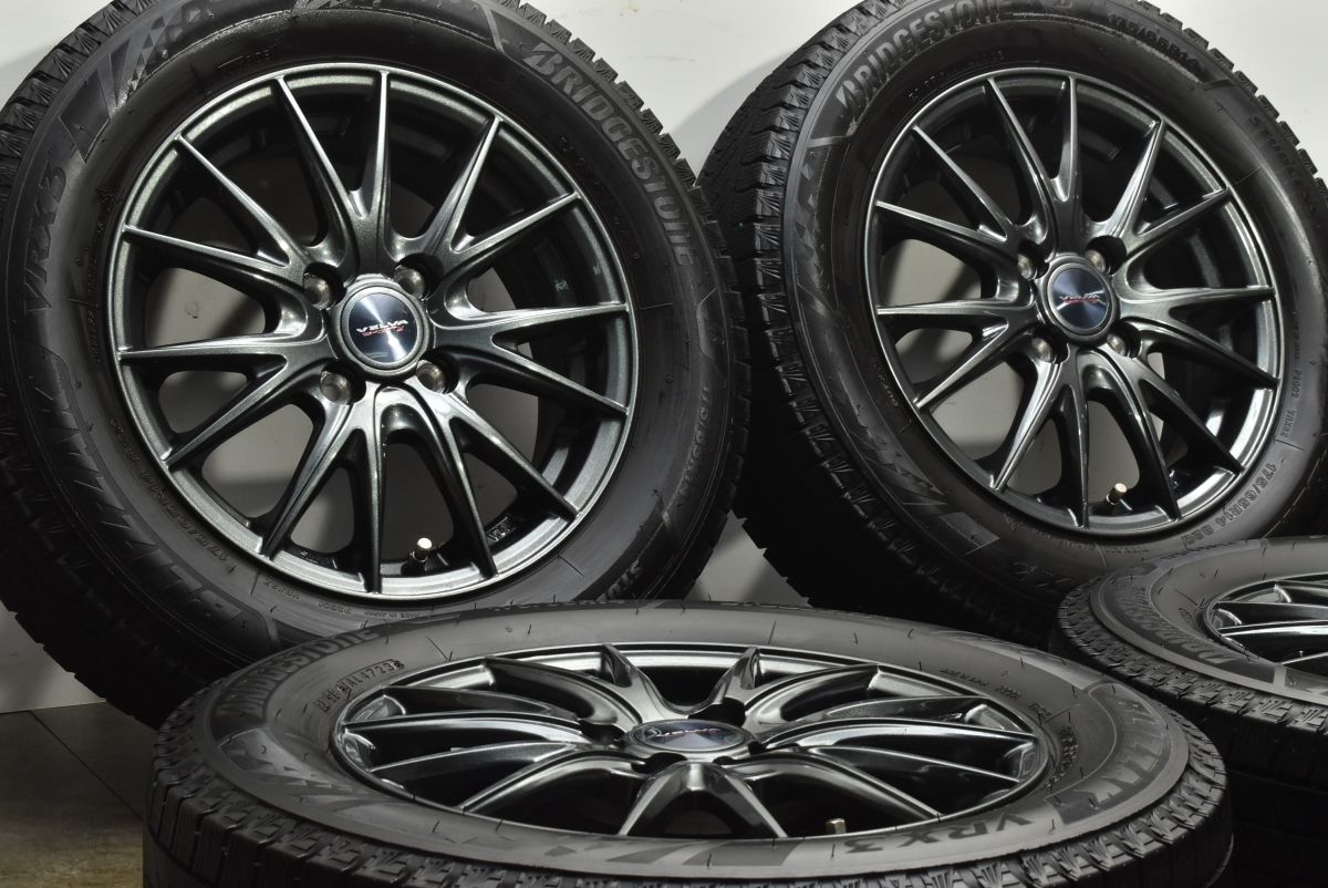 Weds VELVA 14 in 5 J 39 PCD 100 ブリヂストン ブリザックVRX 3 175 65 R パッソ ヴィッツ ノート フィット デミオ 4本セット