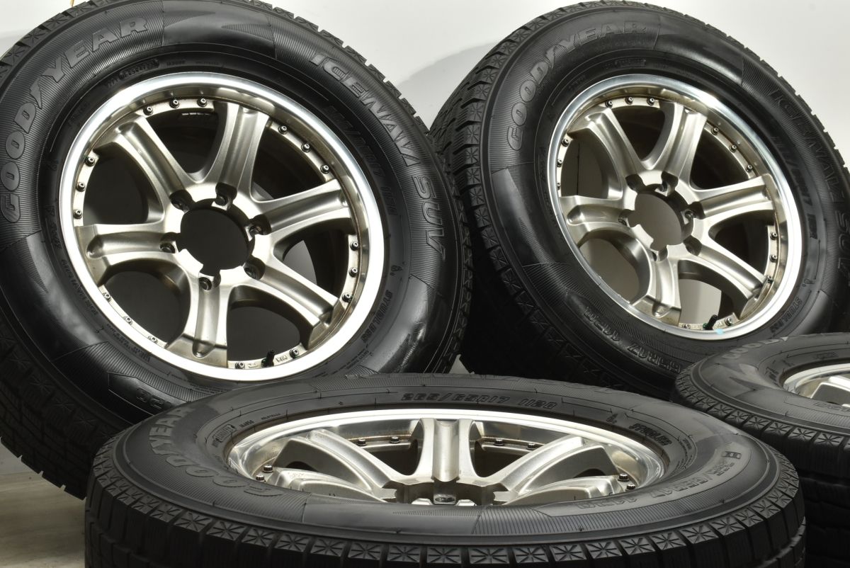 バリ溝 社外 17 in 7 5 J 23 PCD 139 グッドイヤー アイスナビSUV 265 65 R ランドクルーザー プラド ハイラックス サーフ パジェロ