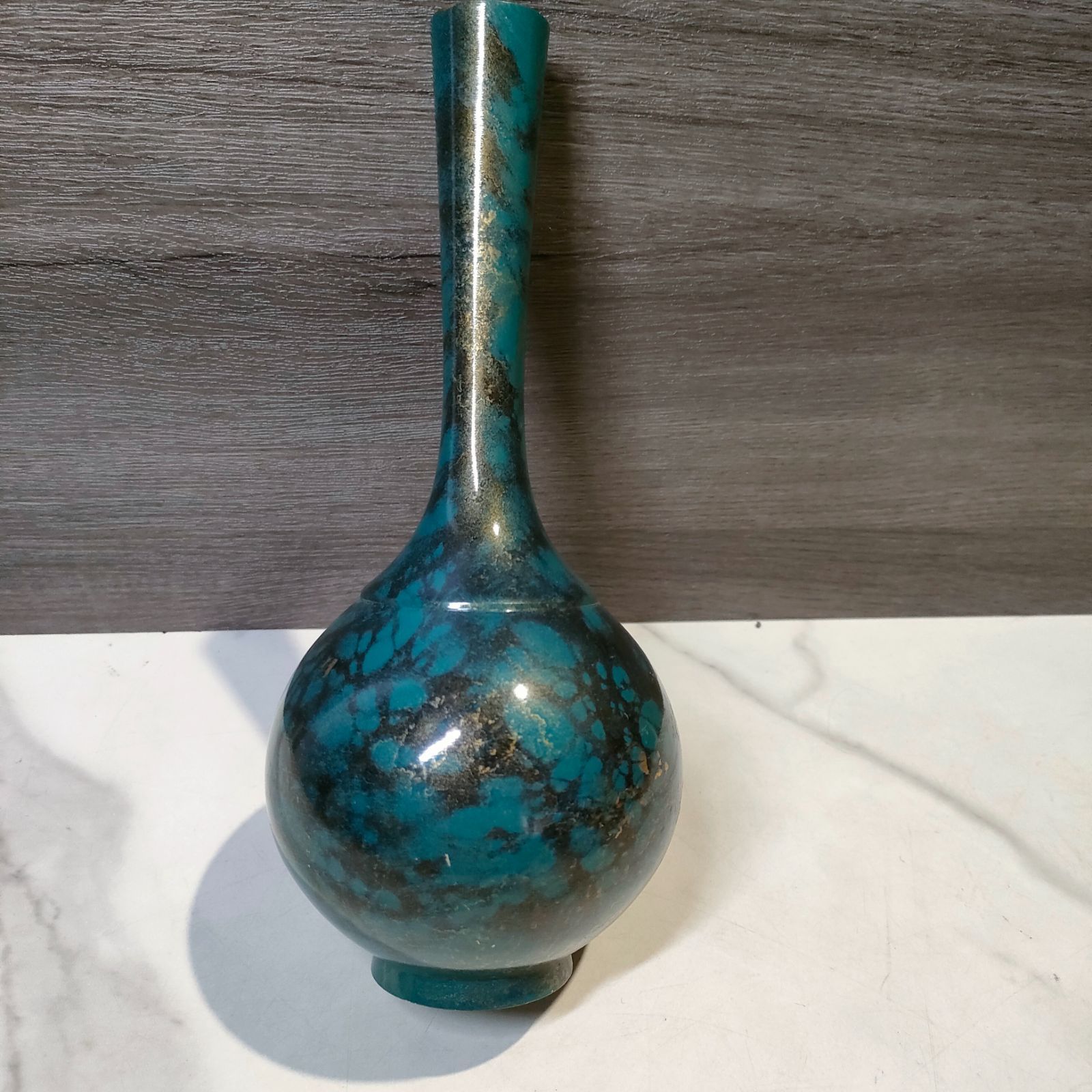 1【美品】高岡銅器 正晴造 鋳銅 一輪挿し 花瓶 置物 インテリア