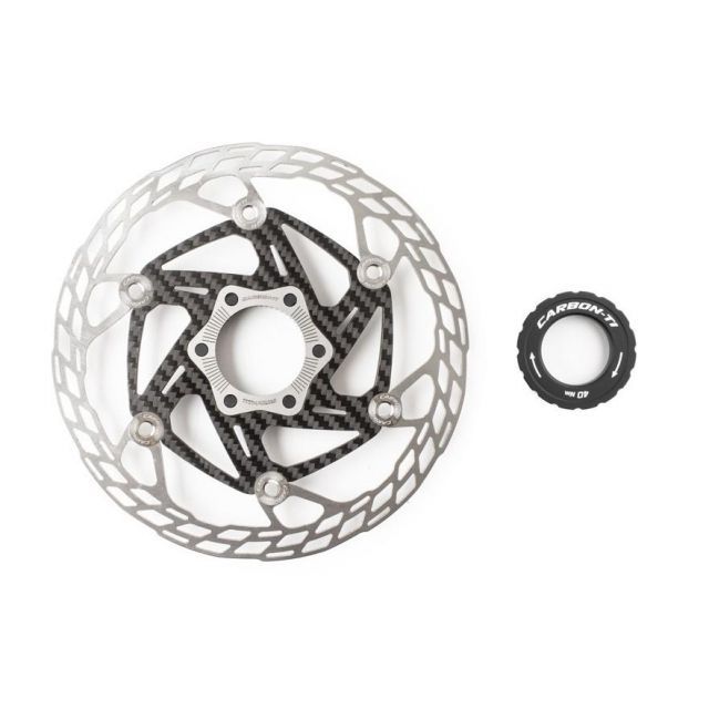 CARBON TI カーボンチ X Rotor スチールカーボン 超軽量セミフローティングディスクローター センターロック Φ140 mm