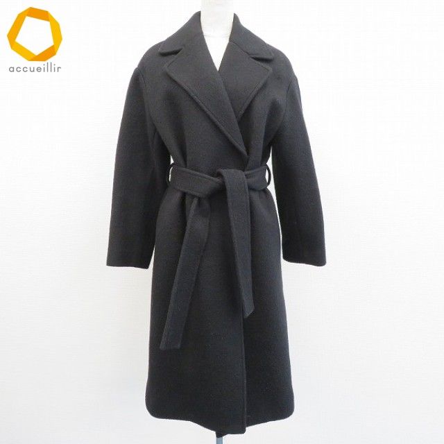 【ミラオーウェン】黒ロングコート　ガウンコート ミラオーウェン Mila Owen ガウン コート ロング ブラック系 [w977965