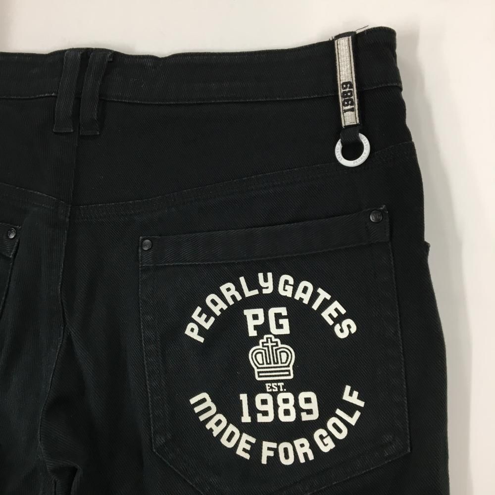パーリーゲイツ パンツ 黒 ティー装着可 王冠刺しゅう メンズ 4(M