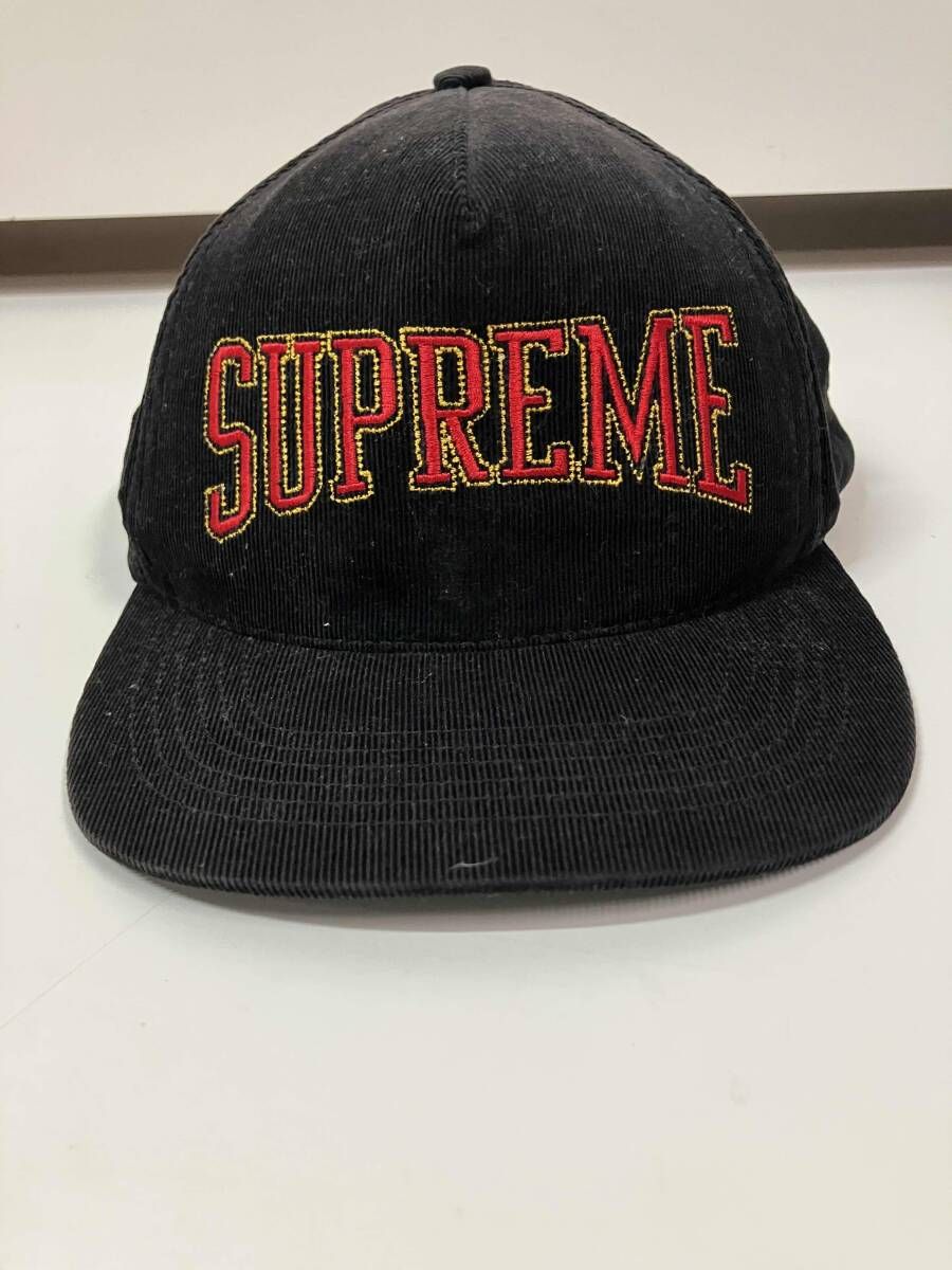 Supreme シュプリーム キャップ DOTTED ARC5-PANEL 17AW ロゴ ブラック