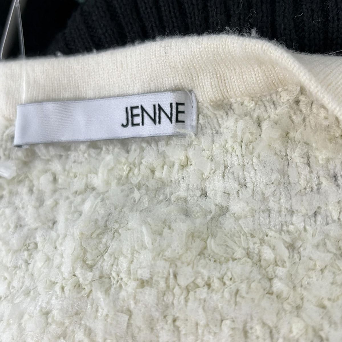 JENNE ジェンヌ カーディガン サイズS レディース - 白 長袖 長袖 カーディガン ボレロ アンサンブル トップス
