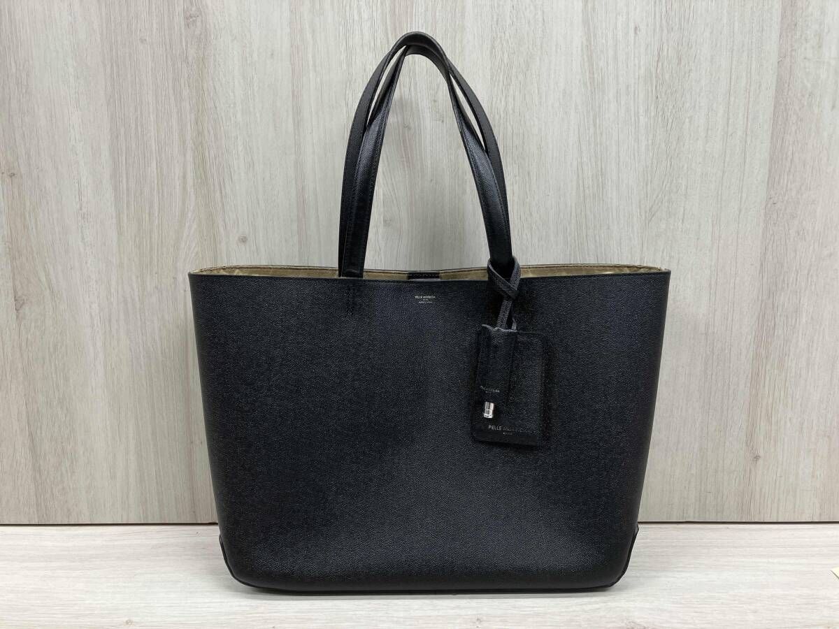 ペッレモルビダ　黒のレザートートバッグ　未使用・美品 PELLE アウトレット MORBIDA ペッレ モルビダ トートバッグ Maiden