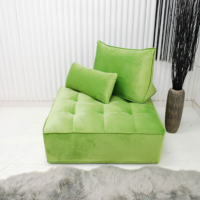 色 現品限り 一部 品 輸入品 アイランドソファー 正方形 100ｃｍ デザイン グリーン系 ＮＯ２６