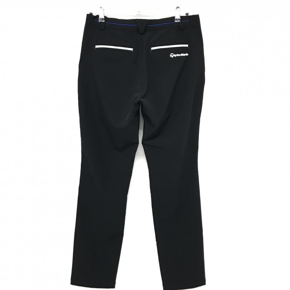 テーラーメイド パンツ 黒 無地 ストレッチ ベルト部ライン メンズ 82