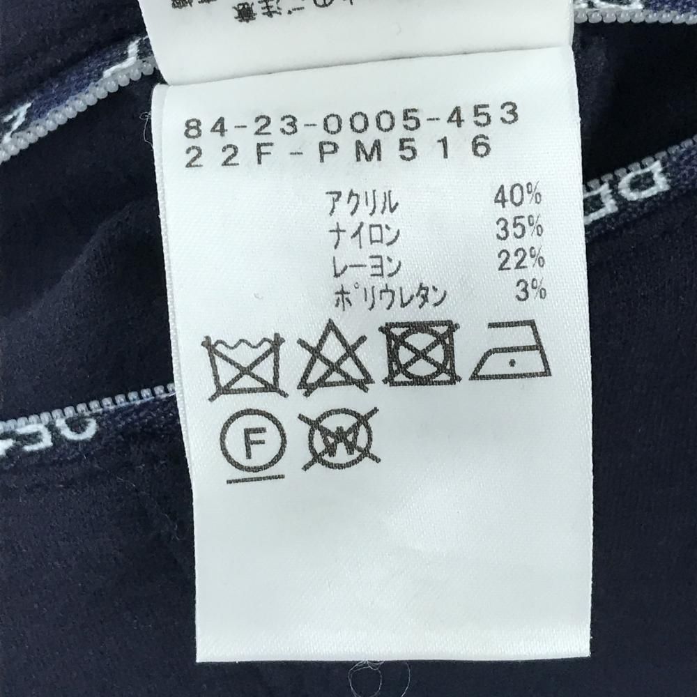 美品】ビームスゴルフ パンツ ネイビー 裏起毛 メンズ 46 ゴルフウェア