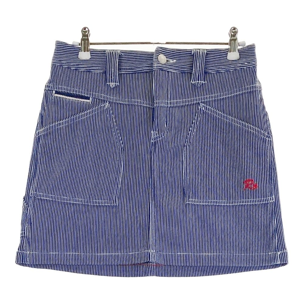 サイズ：M ROSASEN ロサーセン 045-79244 ストレッチスカート ストライプ柄 ネイビー系 [240101576410] ゴルフウェア レディース ストスト