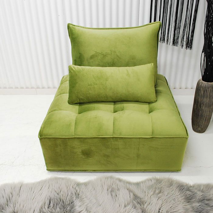 色 現品限り 一部 品 輸入品 アイランドソファー 正方形 100ｃｍ デザイン グリーン 系 NO２７