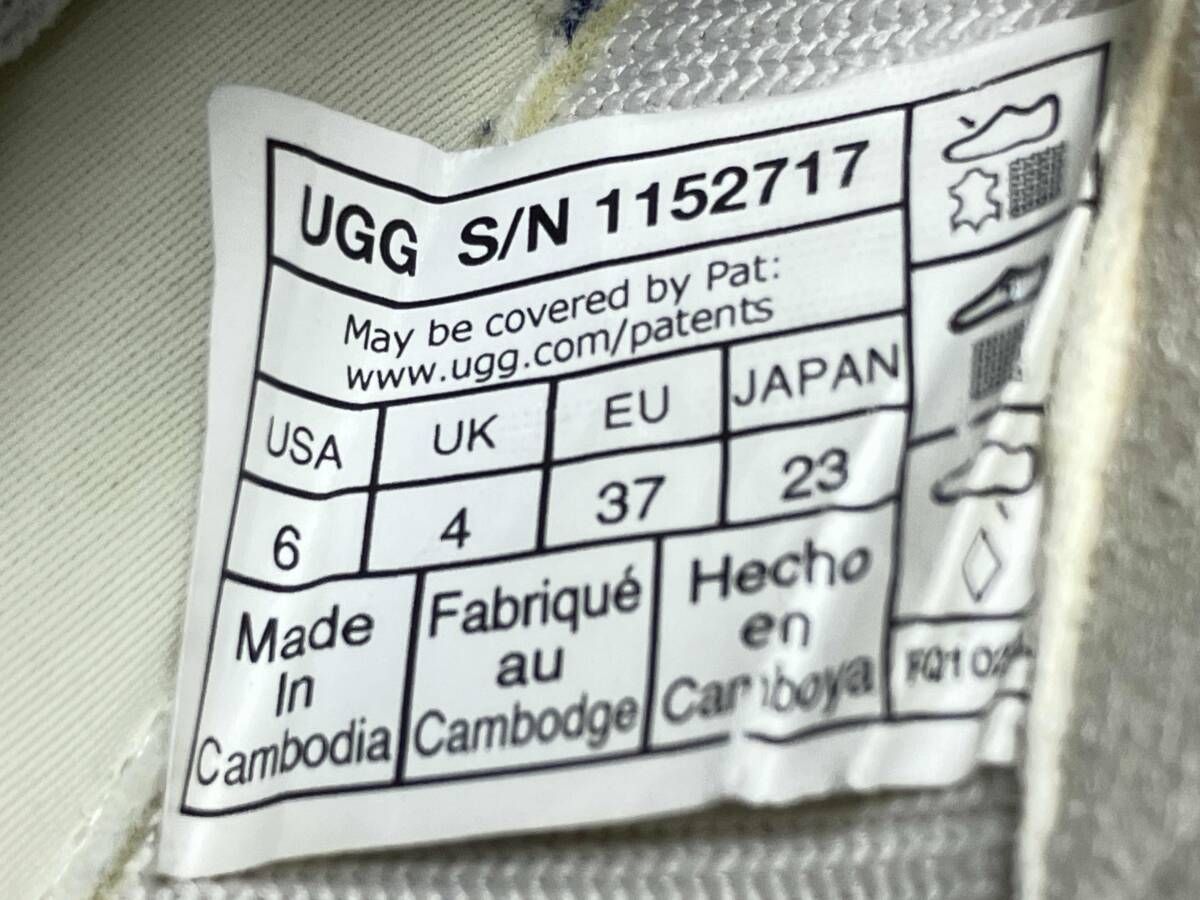 UGG 1152717 アグ スニーカー 23.0 cm US 6 UK 4 ホワイト系 スニーカー 靴 レディース