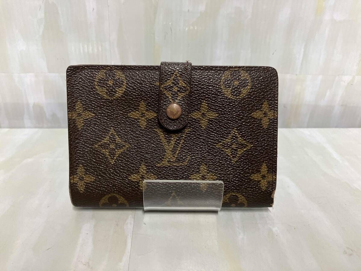 ルイ ヴィトン◎ヴィエノワ モノグラム 二つ折り がま口 ポルトモネ ビエ 茶色 LOUIS VUITTON ルイヴィトン モノグラム ポルトモネ ビエ ヴィエノワ