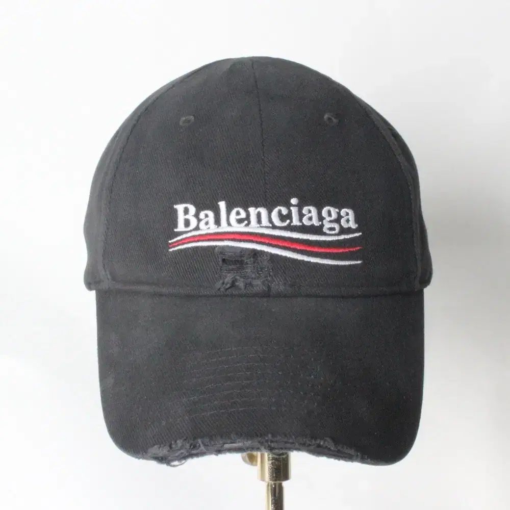バレンシアガ ヴィンテージ ウェーブロゴ ベースボールキャップ チャコール S 55