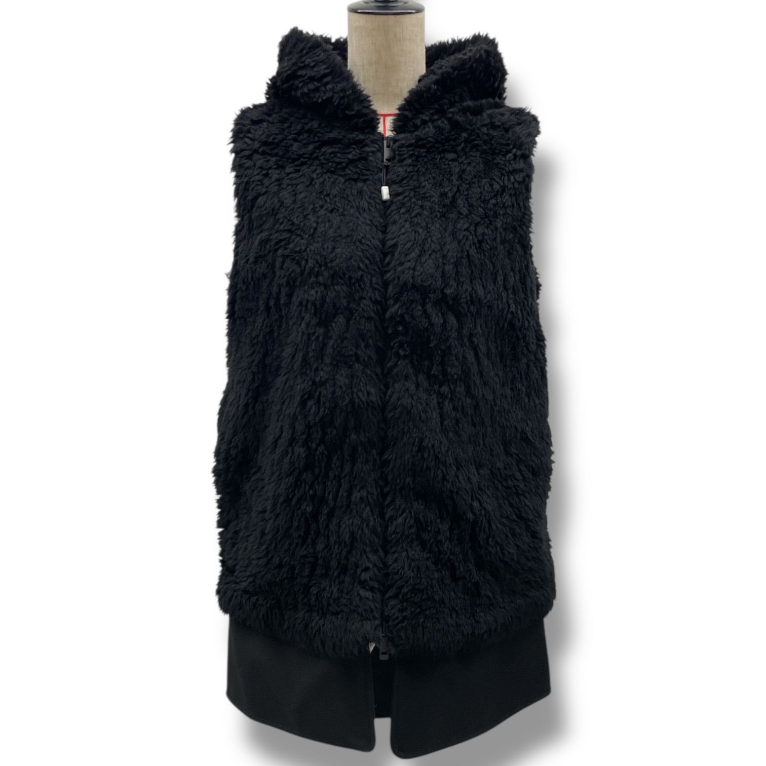 THE RERACS ザリラクス ボアフーデットベスト ロングベスト フード付き