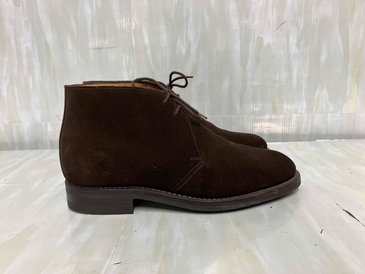  JONES クロケット ジョーンズ チャートシー チャッカブーツ スエード ブラウン UK 7 その他 ブーツ 革靴