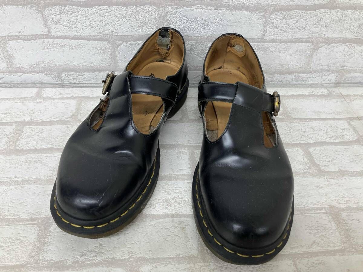 Dr martens POLLEY T Bar Shoe AW 004 CK 08 R ドクターマーチン シューズ ブラック メンズ UK 8 状態考慮