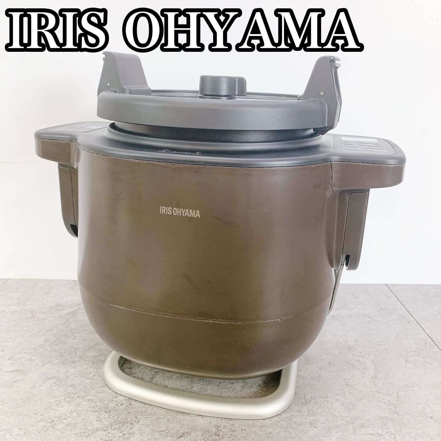 H 155 アイリスオーヤマ 自動かくはん式調理機 KDAC IA 2 T ブラウン 0 L 自動調理 かくはん式 時短調理 電気調理器