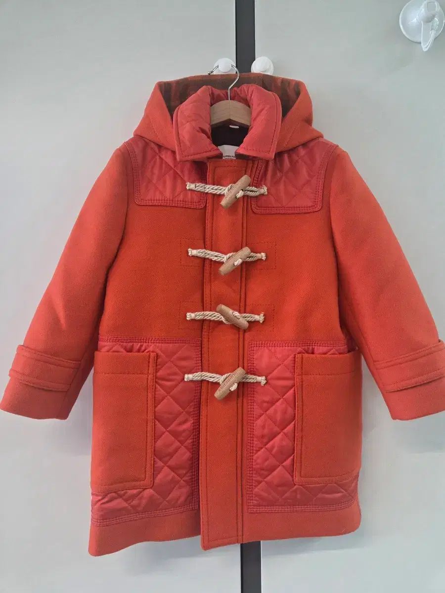 バーバリー テン TEN オレンジ ダッフルコート 6 Y