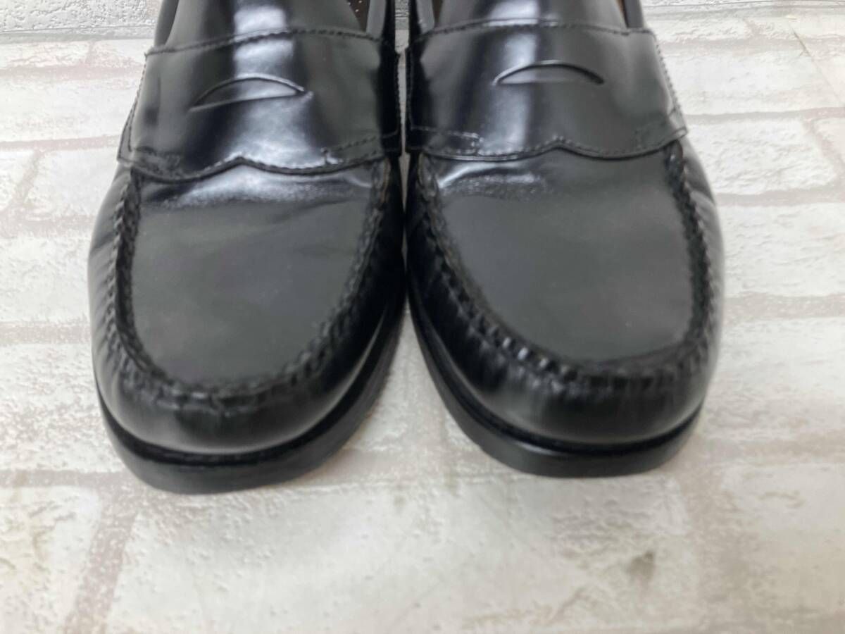  G H BASS CO ROGAN WEEjunsジー エイチ バス ローガン ウィージャンズ ペニーローファー メンズ ブラック sizeUK 7 ローファー ブーツ 革靴