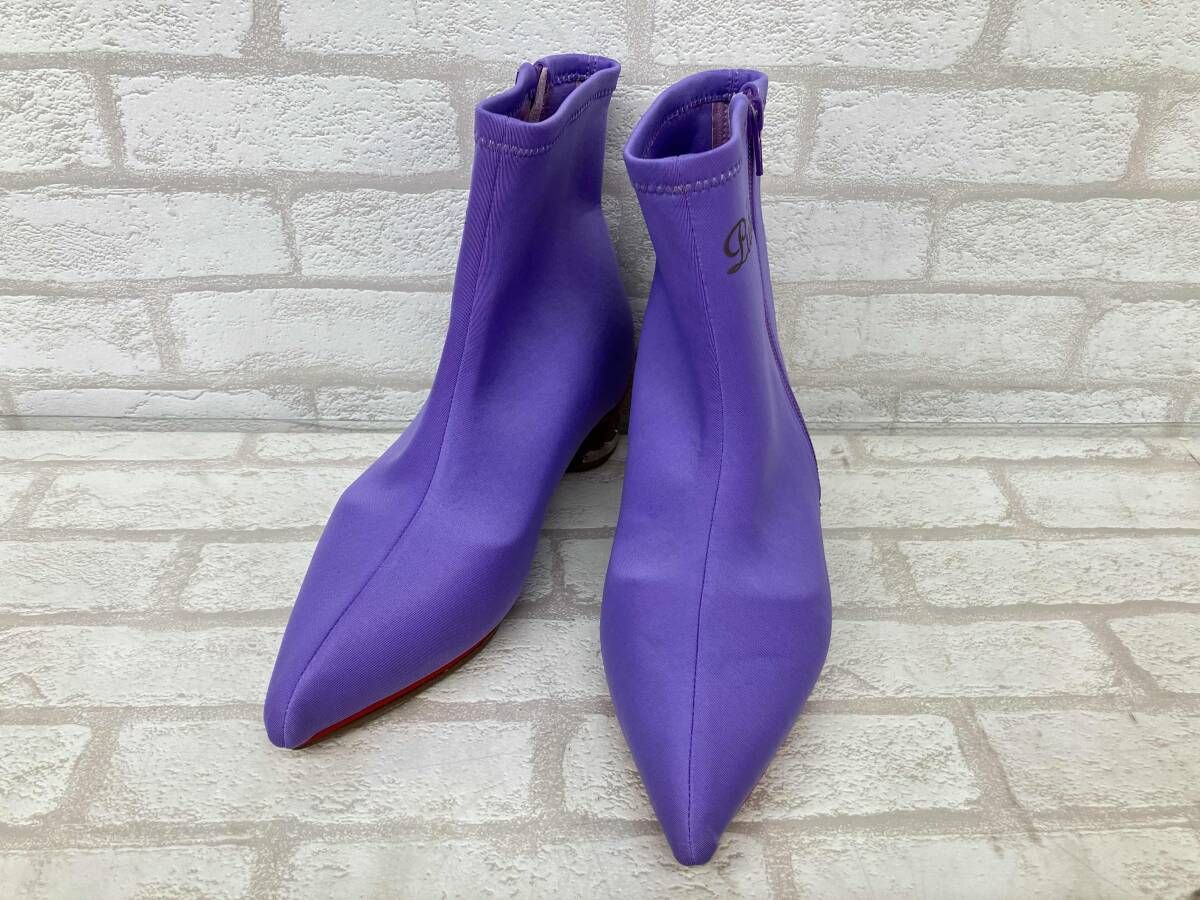 TOGA PULLA トーガプルラ 2 way ストレッチ カバー ブーツ パープル レッド レディース サイズ36