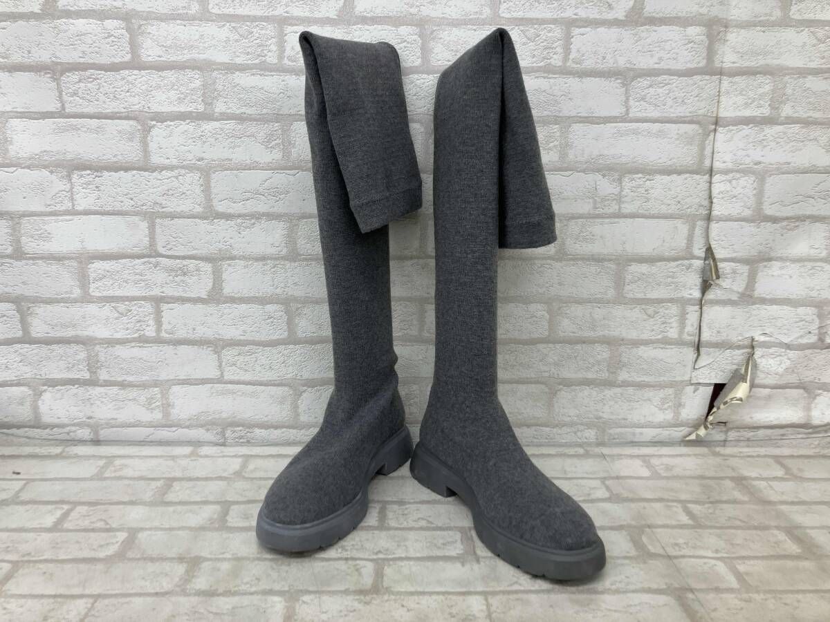 VIVAIAビバイア ニーハイブーツ レディース ライトグレー size23.5cm