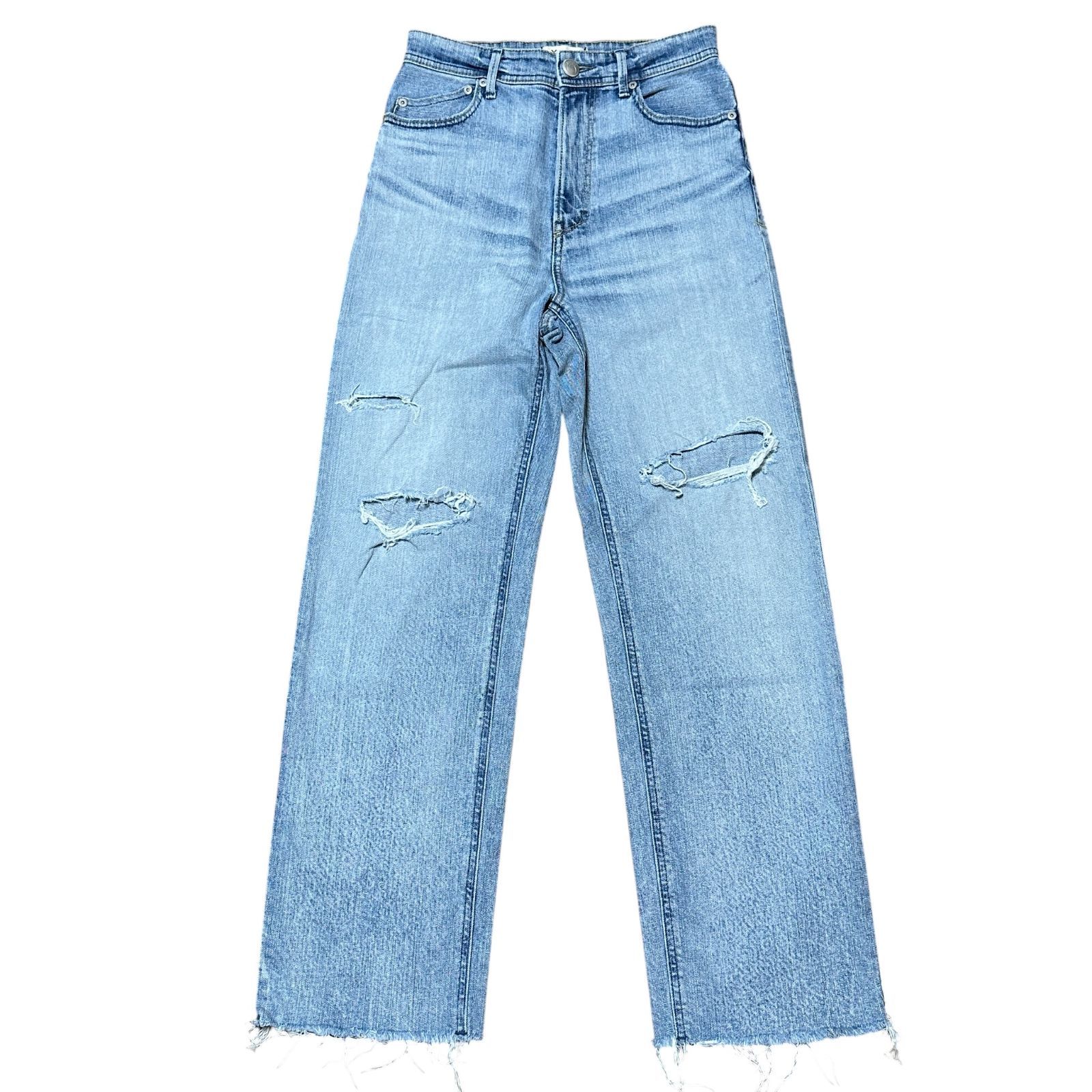 YANUK LEA ボーイズ ストレート ライトブルー サイズ25 レディースL ヤヌーク