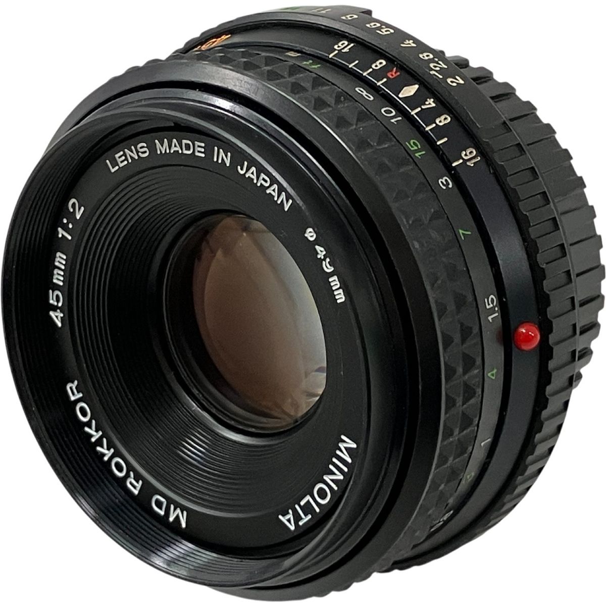 MINOLTA ミノルタ MD ROKKOR 45mm 1:2 レンズ カメラレンズ 中古