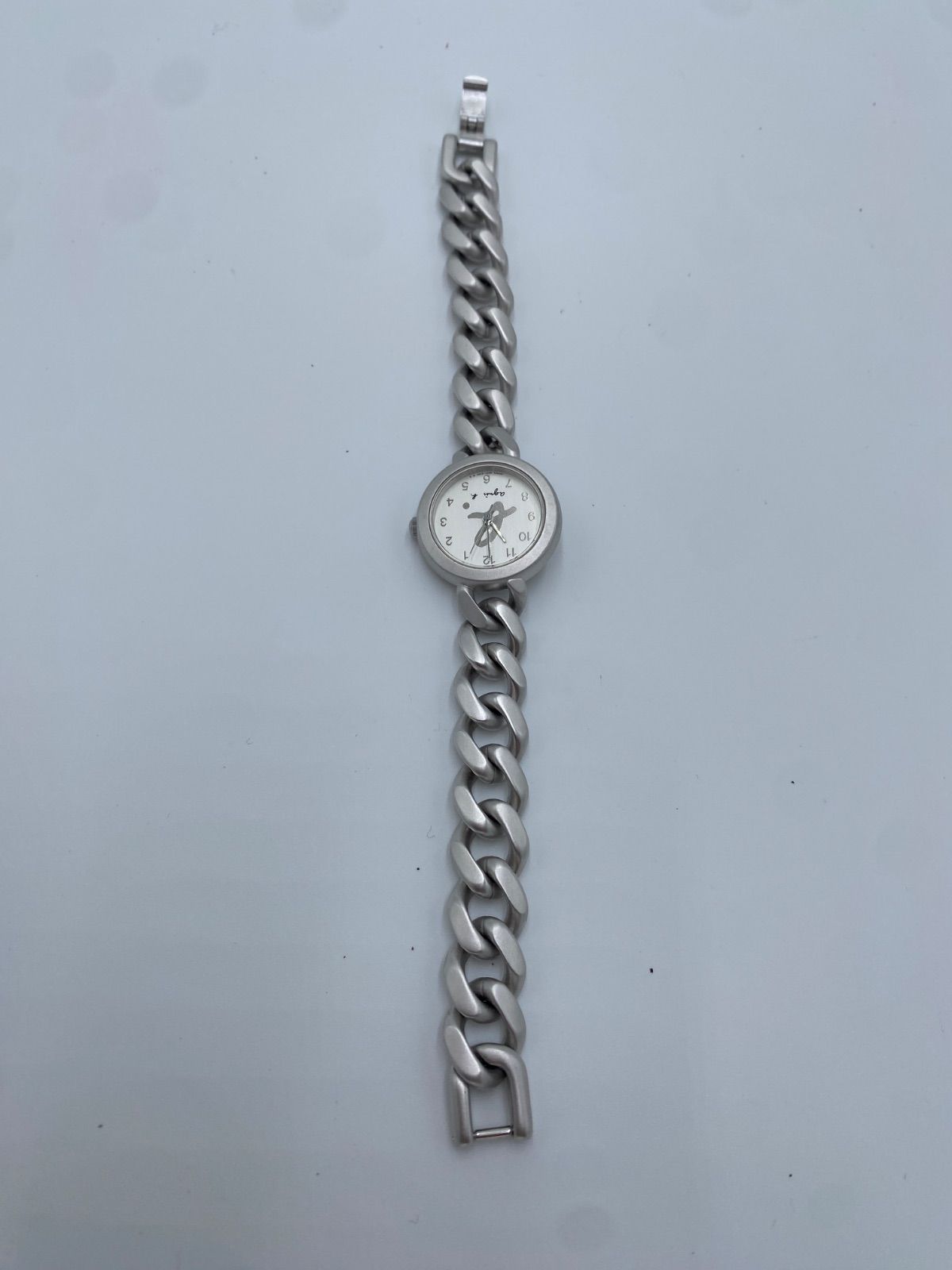 アニエスベー ラウンド レディース シルバー ブレスレット ロゴ文字盤 V 401 0850 時計 agnes b クォーツ