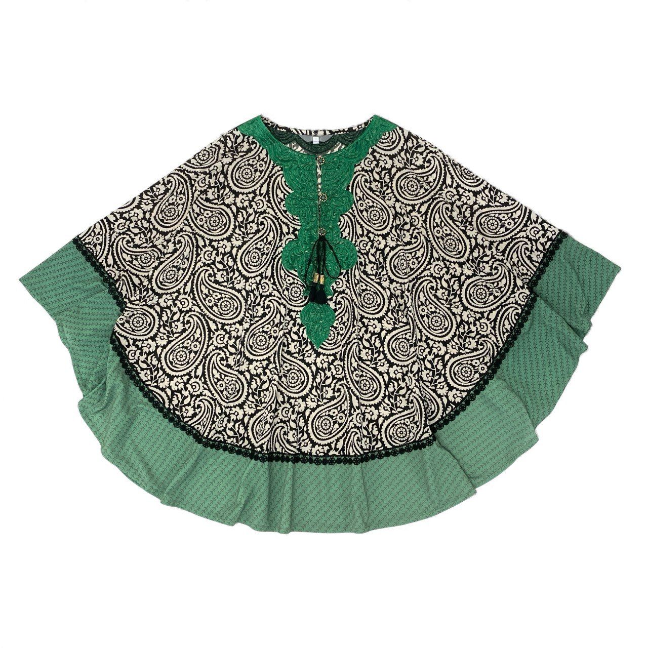 定価10万 新品★トクコプルミエヴォル TOKUKO上着 羽織 ポンチョ 刺繍 44k28 TOKUKO 1er VOL トクコプルミエヴォル ポンチョ 伸縮ストレッチ