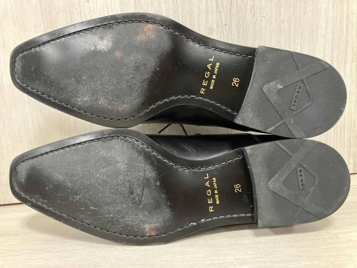 REGAL|リーガル|ドレスシューズ|内羽根ストレートチップ|ブラック|26 cm|Y